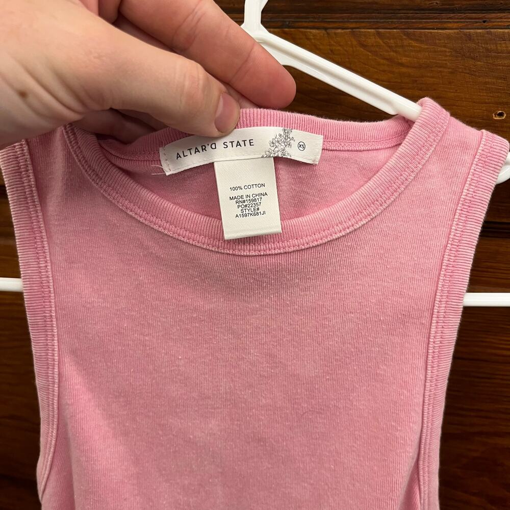 Altar'd State Tie Back Tank Top Pink size XS Women's $35 NWT's - Picture 8 of 13